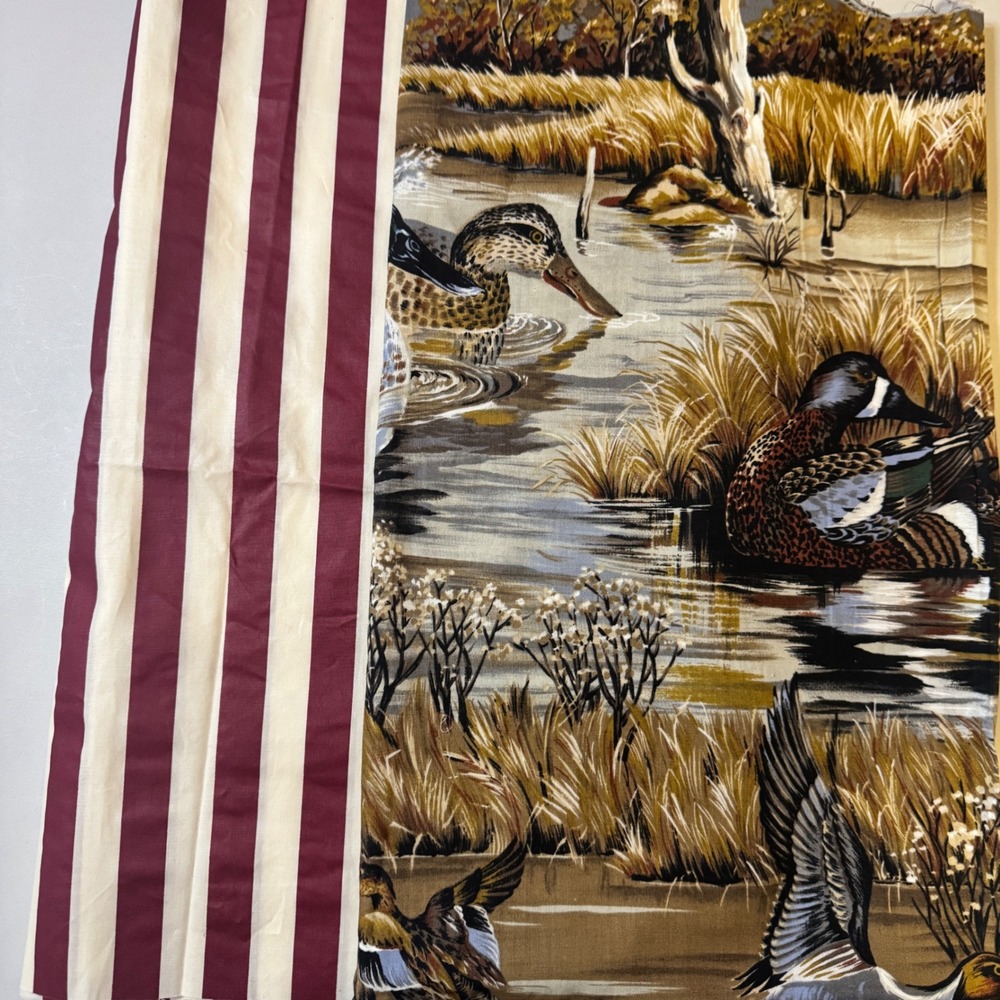 Fabri-Quilt Nature's Corner Duck Fabric Striped 7pc Set Multi 33x42 Wildlife